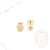 Studs - 8mm bead blasted dome 10K yellow gold - BOG688