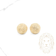 Studs - 10K Gold bead blasted dome 10mm - BOG689