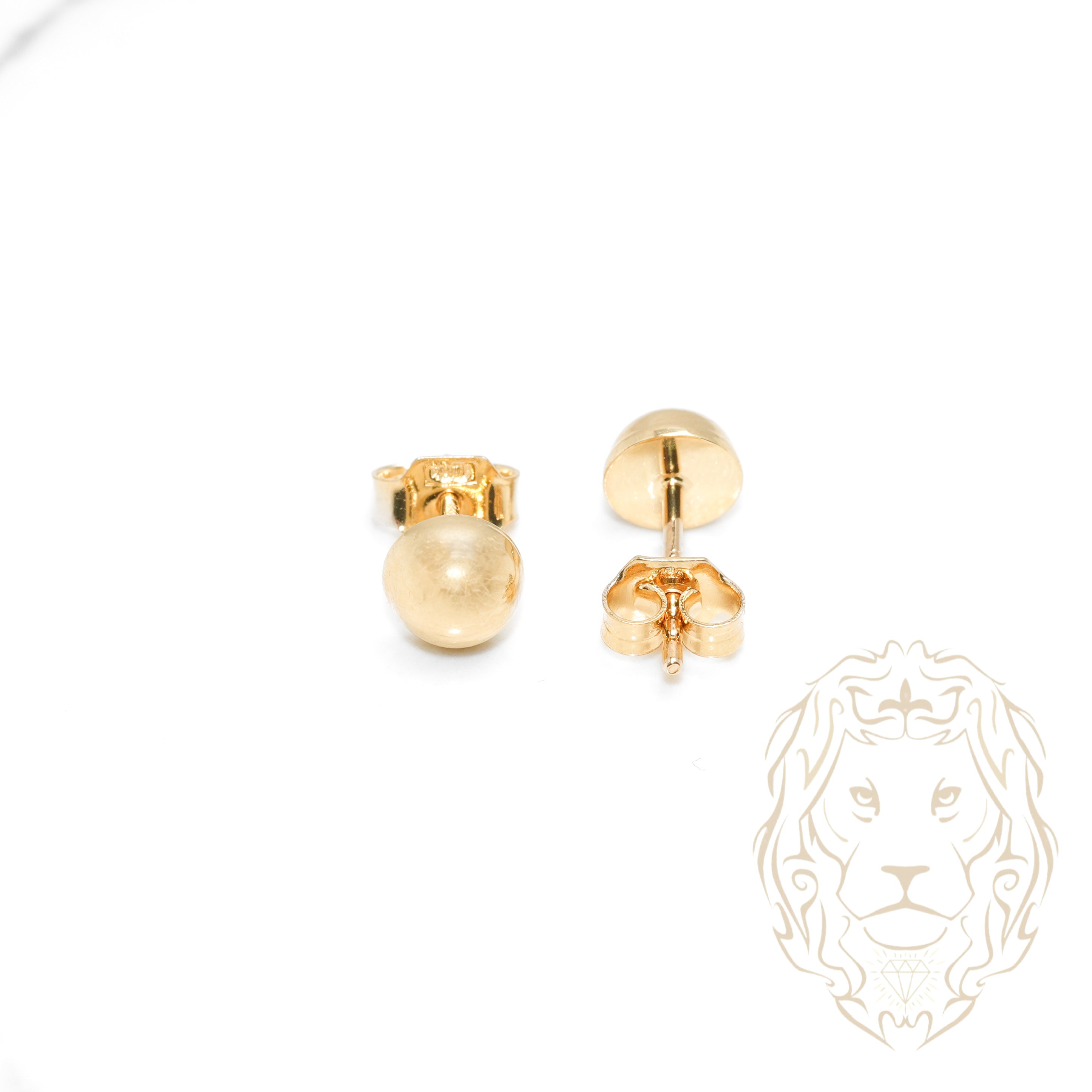 Studs - Or 10K jaune dôme poli 6mm - BOG690