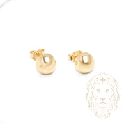 Studs - 10K Yellow Gold Polished Dome 8mm - BOG691