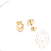 Studs - 10K Yellow Gold Polished Dome 8mm - BOG691