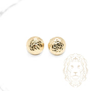 Studs - 10K Yellow Gold Dome Cut Diamond 10mm - BOG692