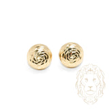 Studs - 10K Yellow Gold Dome Cut Diamond 12mm - BOG693