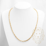 Chain - 14K yellow gold 5.5mm square diamond cut cable - CHG603