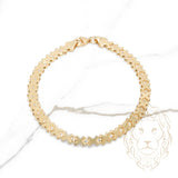 Bracelet - 10K Yellow Gold X set with cz stones - BRG519