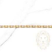 Bracelet - Or 10K deux tons jaune & blanc XO finition polie & satinée - BRG520