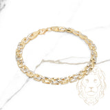 Bracelet - 10K two-tone yellow & white milan gold - BRG524