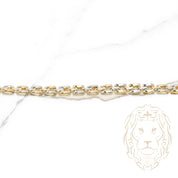 Bracelet - Or 10K deux tons jaune & blanc milan - BRG524