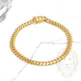 Bracelet - Or 10K jaune cuban link solide 5.7mm - BRG526