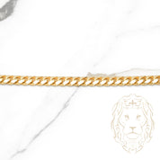 Bracelet - Or 10K jaune cuban link solide 5.8mm - BRG737