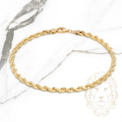 Anklet - 10K Yellow Gold Twisted 4.5mm - ANG047