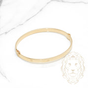 Bracelet jonc - Or 10K jaune style amour 4mm - BRG529