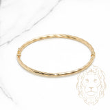 Bracelet jonc - Or 10K jaune twist 3mm - BRG532