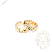 Huggies - 10K gold diamond cut 4mm X 10mm - BOG684