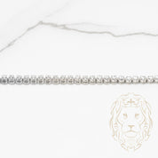 Bracelet - Or 18K blanc tennis pierres cz coupe rond 3.6mm - BRG535