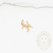 Pendentif - Or 10K jaune "N" pavé de cz - PEG606