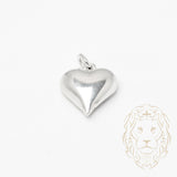 Pendant - Silver inflated heart - PES244