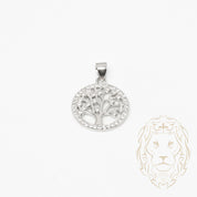 Pendant - Silver tree of life paved with cz - PES245