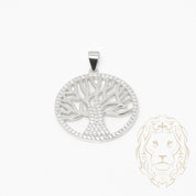 Pendentif - Argent arbre de vie pavé de cz - PES246