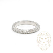 Ring - 14K semi-set white gold paved with round brilliant cut lab diamonds 1.00CT - RIGL055