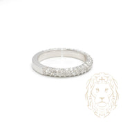 Ring - 14K semi-set white gold paved with round brilliant cut lab diamonds 1.00CT - RIGL055