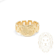 Ring - Hello Kitty 10K yellow gold & square links - RIG751