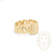 Ring - Hello Kitty 10K yellow gold & square links - RIG751