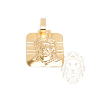 Pendant - 18K yellow gold Jesus head - PEG609