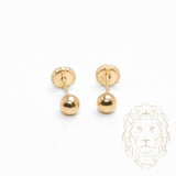 Studs à visser - Or 10K jaune perle poli 4mm - BOG696