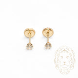 Studs à visser - Or 10K jaune cz coupe rond 3mm - BOG702