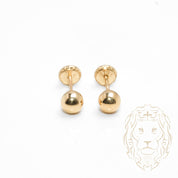 Studs to screw - Gold 10K yellow pearl polished 5mm - BOG716