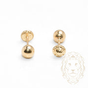 Studs to screw - Gold 10K yellow pearl polished 5mm - BOG716