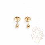 Studs à visser - Or 10K jaune perle poli 3mm - BOG718
