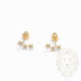 Studs à visser - Or 10K jaune étoiles serties de cz - BOG728