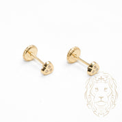 Studs à visser - Or 10K jaune coeur serti de cz - BOG734