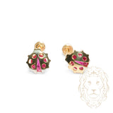 Studs à visser - Or 10K jaune cocinelle & pierre cz - BOG747