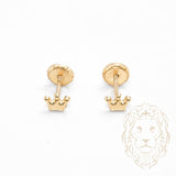 Studs à visser - Or 10K jaune couronne - BOG748