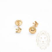 Screw studs - 10K yellow gold crown - BOG748