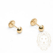 Studs à visser - Or 10K jaune dôme poli 4mm - BOG758