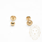 Studs à visser - Or 10K jaune dôme poli 4mm - BOG758