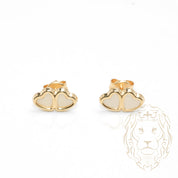 Studs - 10K Yellow Gold Mother of Pearl Hearts - BOG764