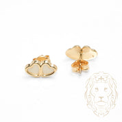 Studs - 10K Yellow Gold Mother of Pearl Hearts - BOG764