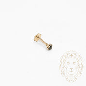 Nose Piercing - 10K Gold black stone cz 2.5mm - BCG010