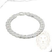 Bracelet - Silver curb 9.3mm - BRS352