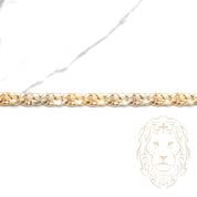 Bracelet - Or 18K deux tons jaune & blanc marin modern 6mm - BRG541