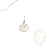 Pendentif - Or 10K blanc pièce de baptême - PEG613