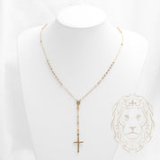 Chapelet - Or 10K tricolore jaune, blanc & rose perles coupe brillant 2.9mm - CHG632