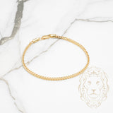 Bracelet - Or 10K jaune franco 2.3mm - BRG547