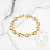 Bracelet - Or 10K jaune ancre gonflé 9.5mm - BRG556