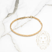 Bracelet - Or 10K jaune tennis marquise serti de pierres cz 3.7mm - BRG564